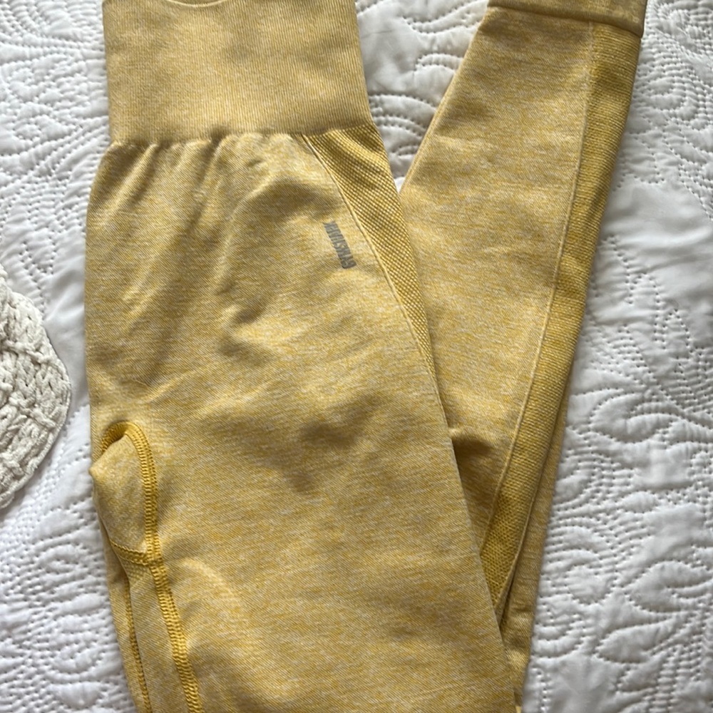 Gymshark yellow extra small high waisted leggings